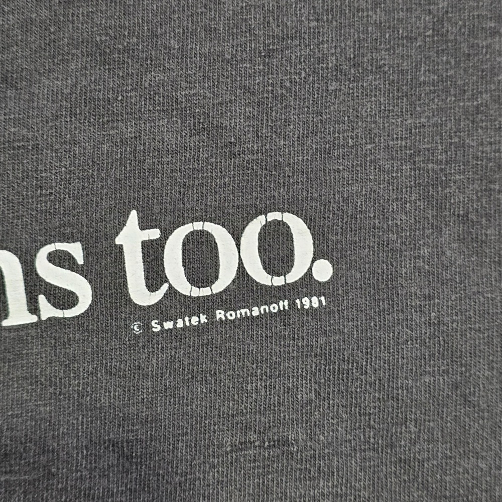 Vintage Argo Sport Shirt Mens XL Black All This And Brains‎ Too Funny Quote Tee - Picture 5 of 12